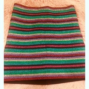 Pleasure Doing Business Metallic Bandage Skirt